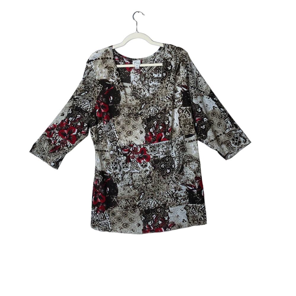 Venezia Floral Square Neck Tunic Plus 22/24